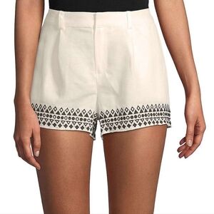 NWT Linen Blend Parker Embroidered Shorts